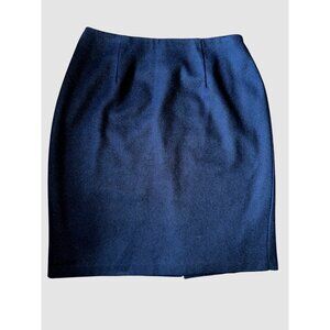 Vintage Bentley London Black 100% Wool Pencil‎ Skirt Classic Basic Luxury Size 4